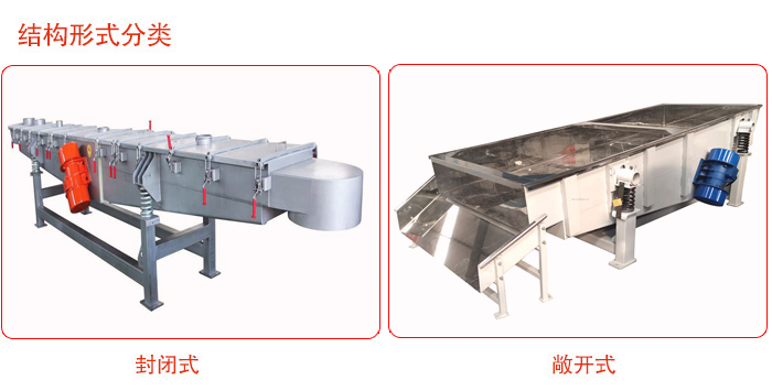 振動輸送機(jī)分為封閉式與敞開式兩種。