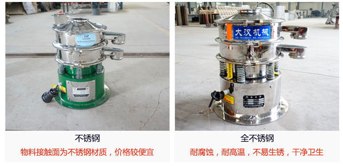 小型圓形篩做工采用：內外拋光的制作方法，能夠保證產(chǎn)品的干凈。